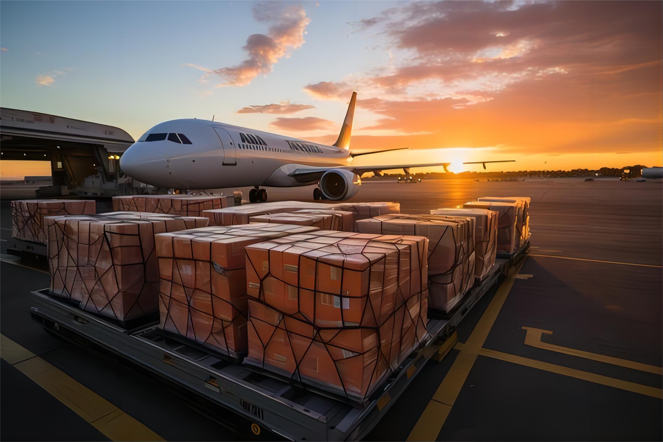 Open top container loaded with furniture on a cargo ship sailing to Florida