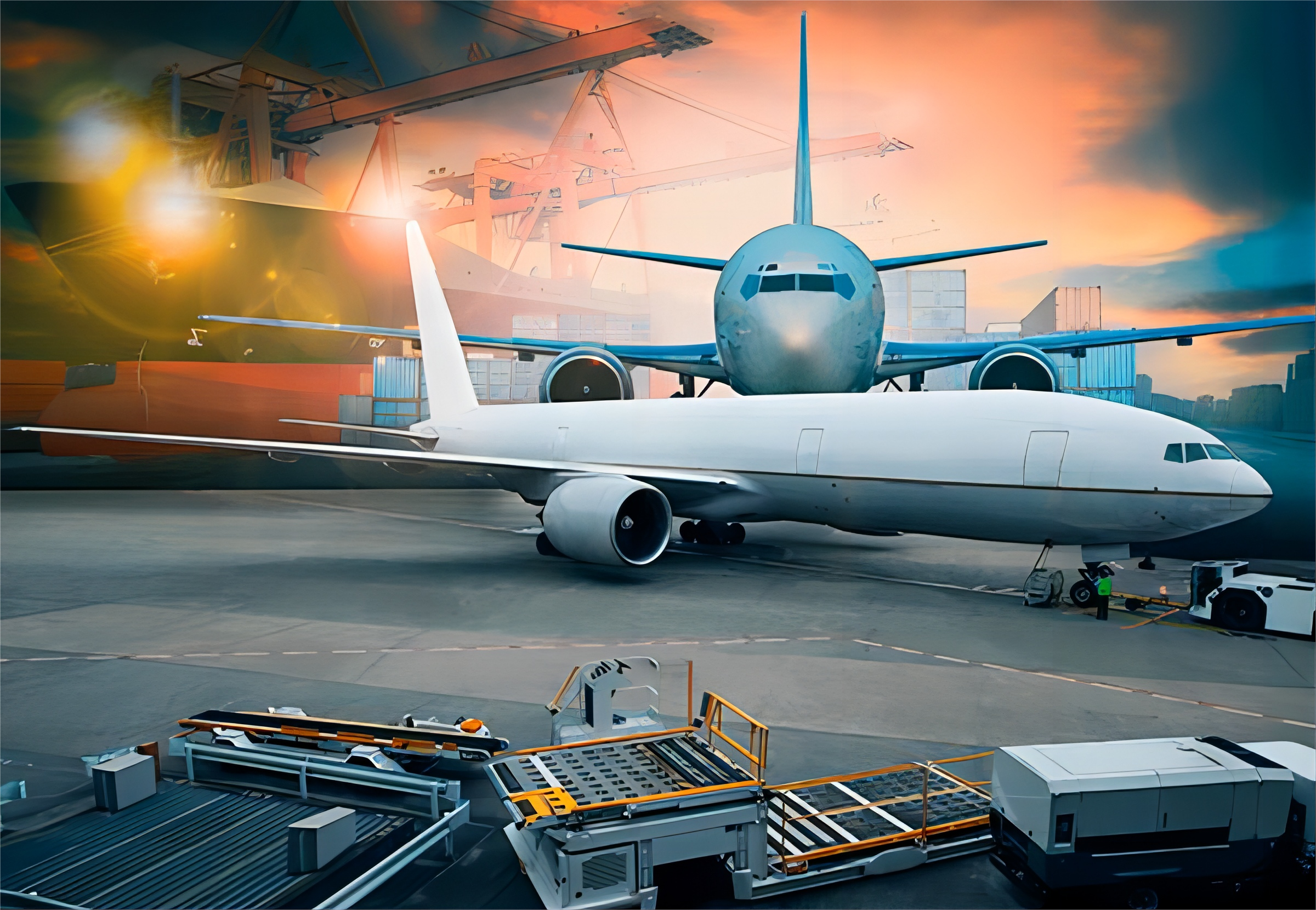 Large container ship carrying cargo across the ocean