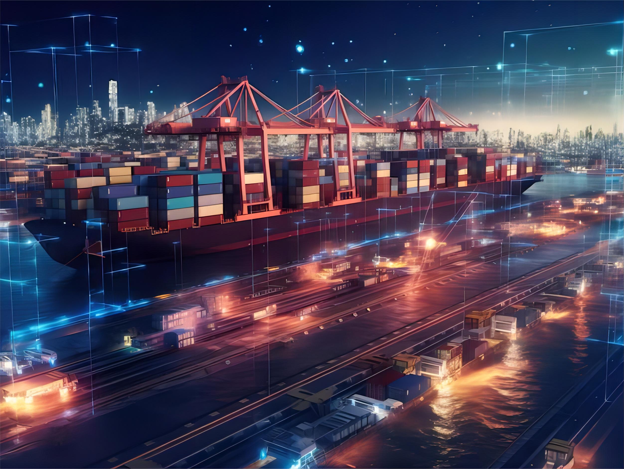 Professional logistics experts reviewing customs documentation for machinery import