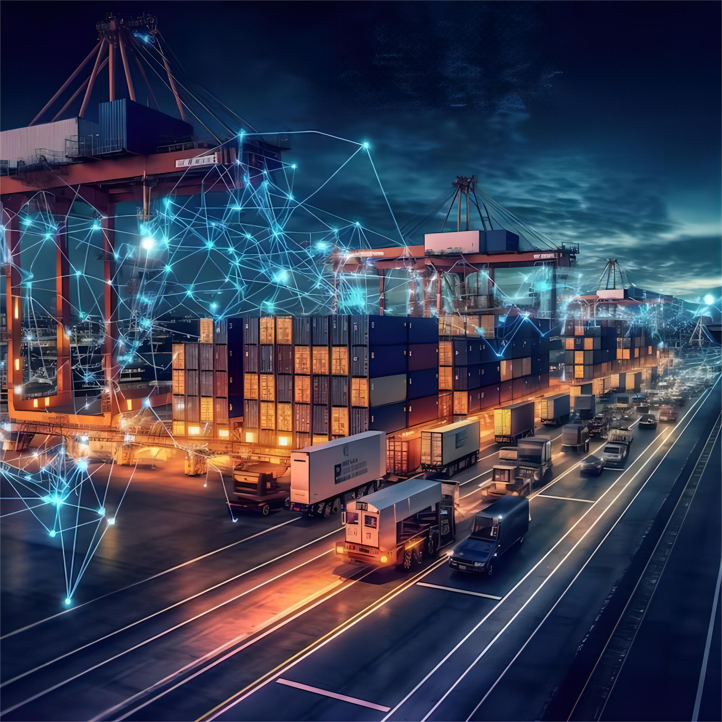 Digital interface showing real-time cargo tracking on a map