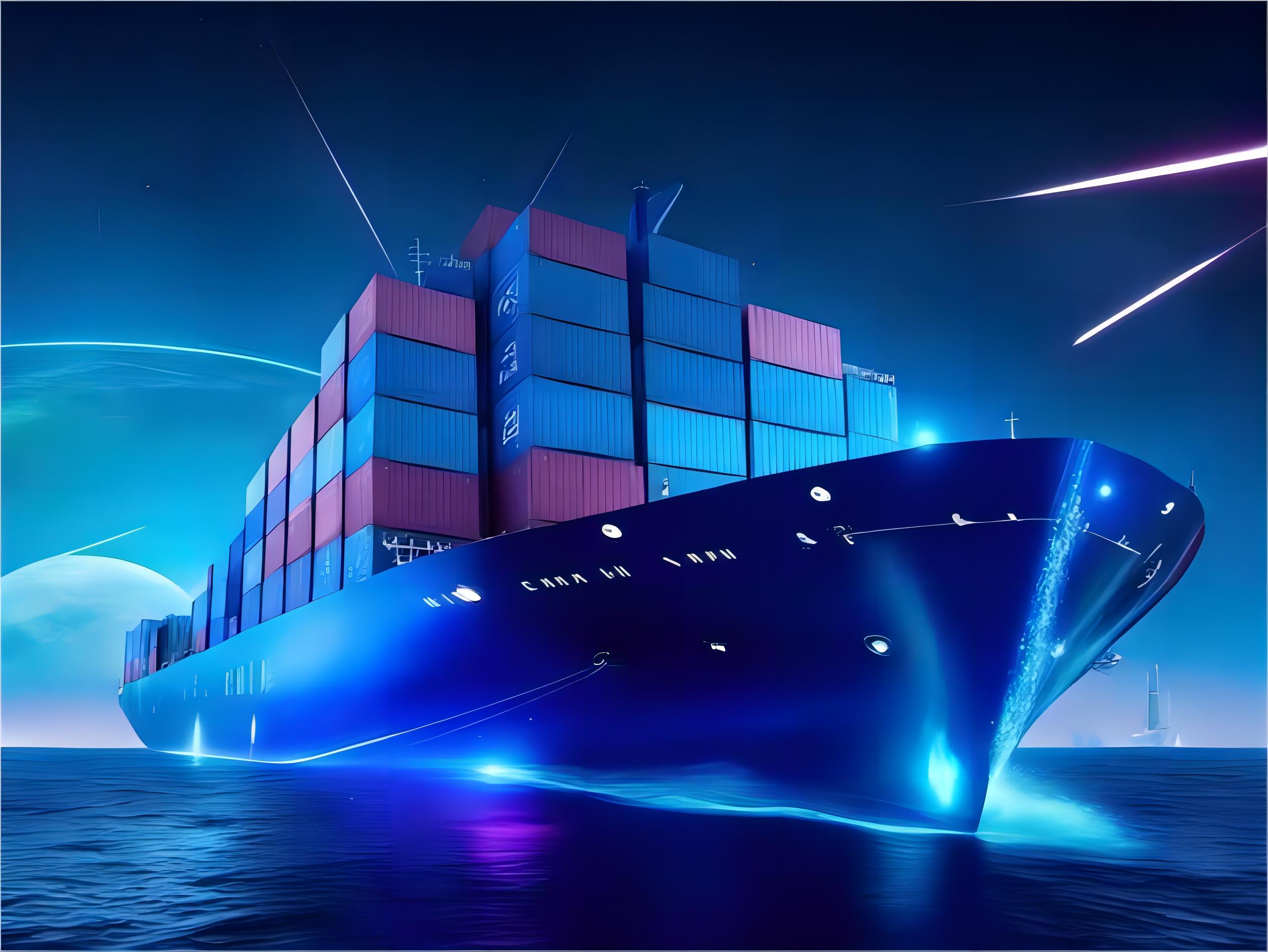 Global shipping routes map showing China to UK