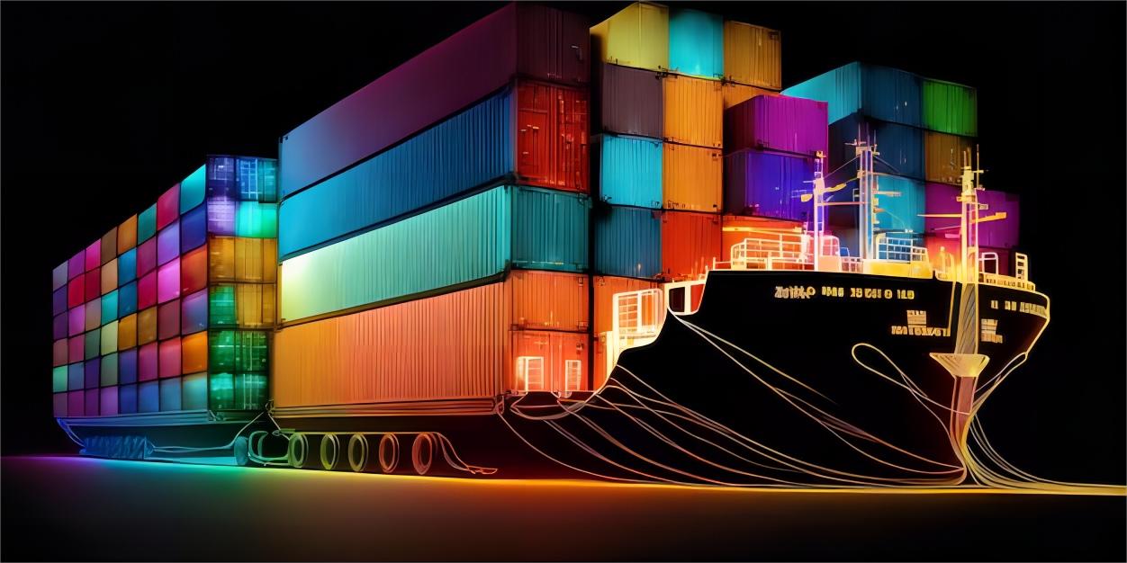 40HQ FCL containers being loaded with machinery at a Chinese port