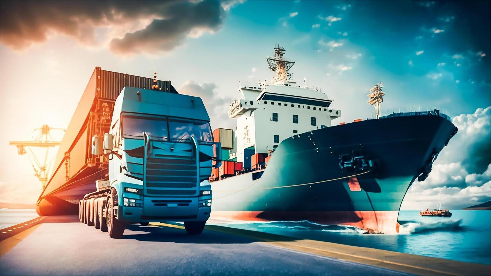 Oversized medical equipment being loaded onto a flat rack container