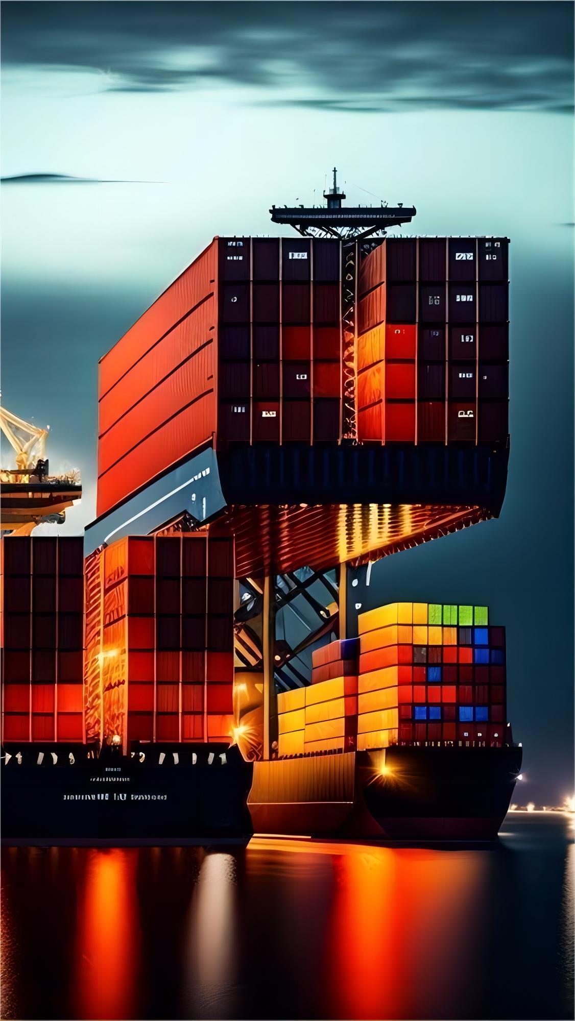 Open Top FCL container being loaded with furniture