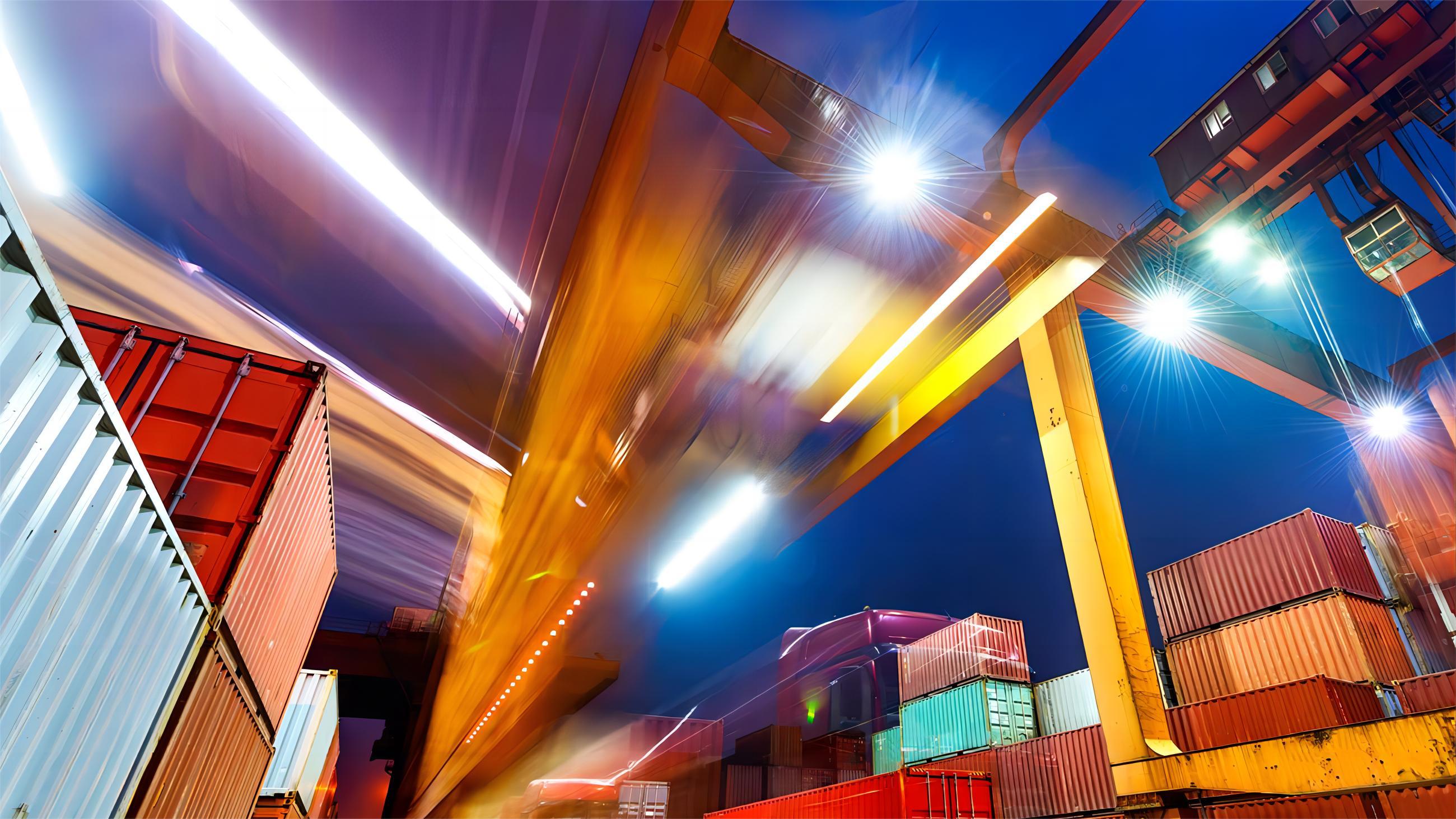 Shipping containers at Los Angeles Port