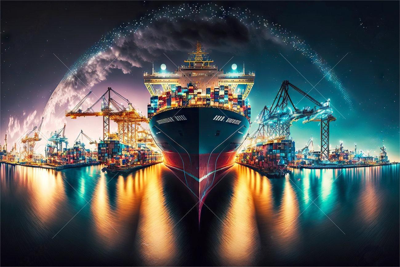 Freight forwarder staff working on logistics