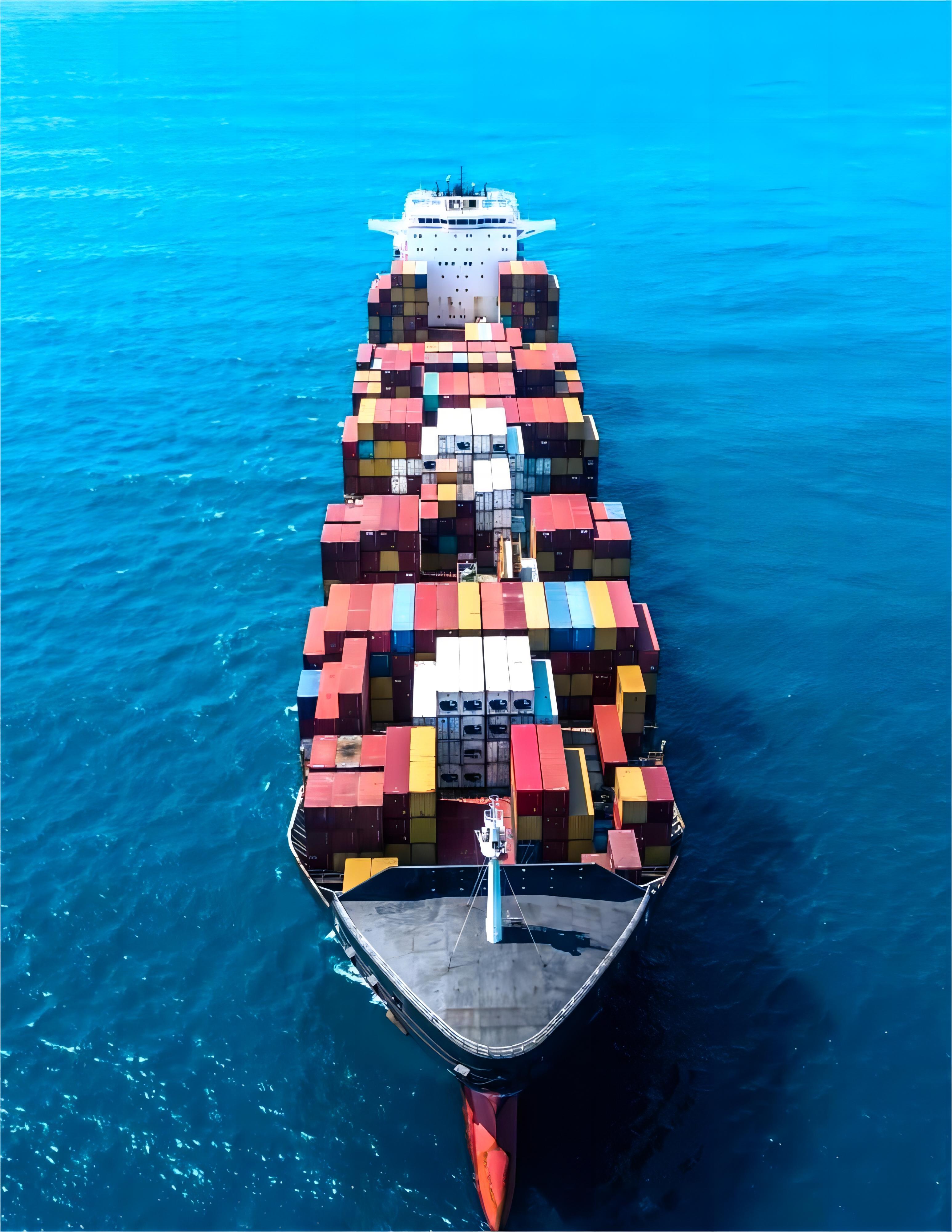 Container ship loaded with 40GP FCL containers