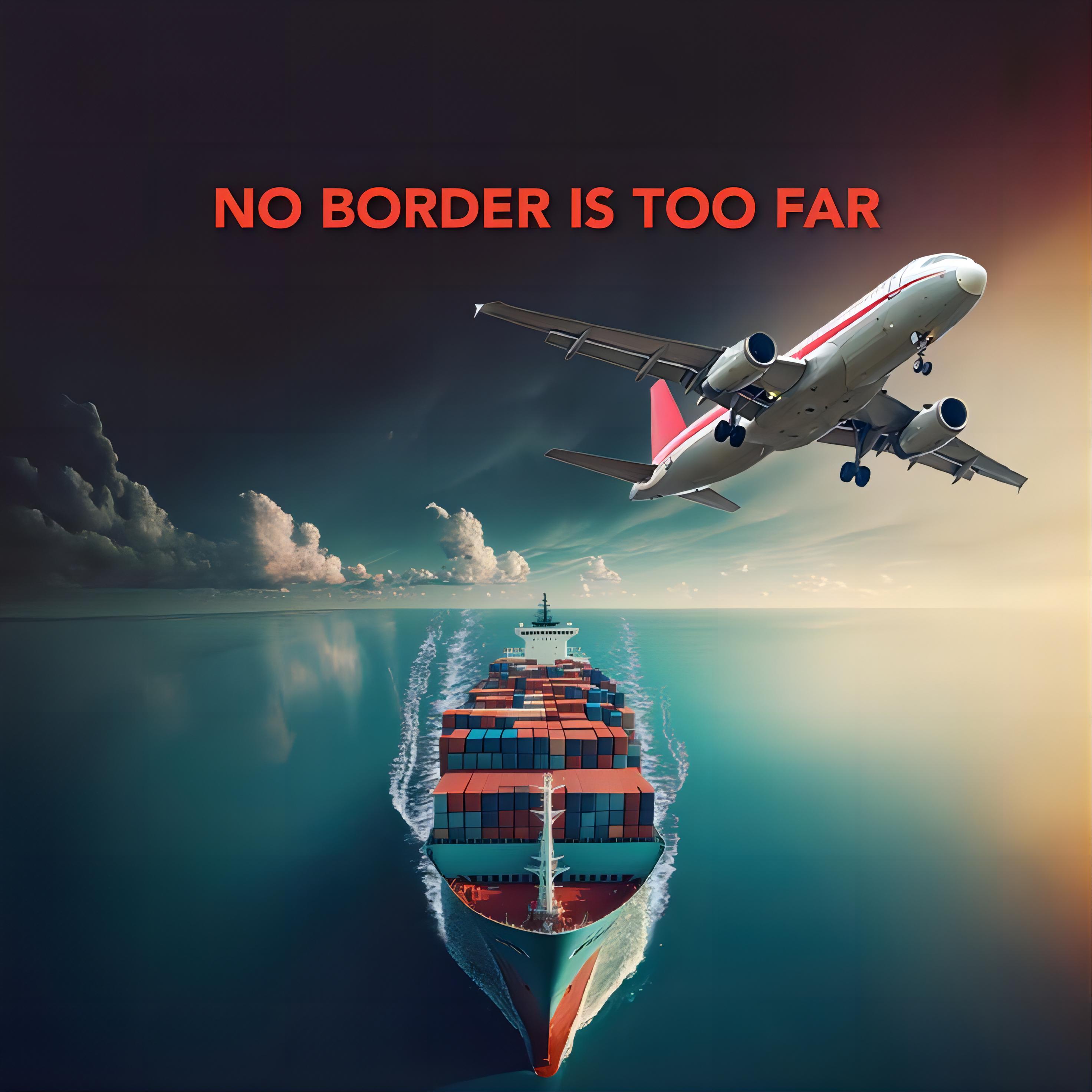 Cargo ship loaded with containers sailing towards Miami