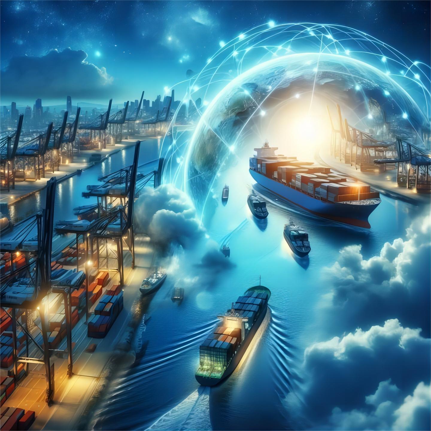 A world map highlighting China and Sweden with shipping routes