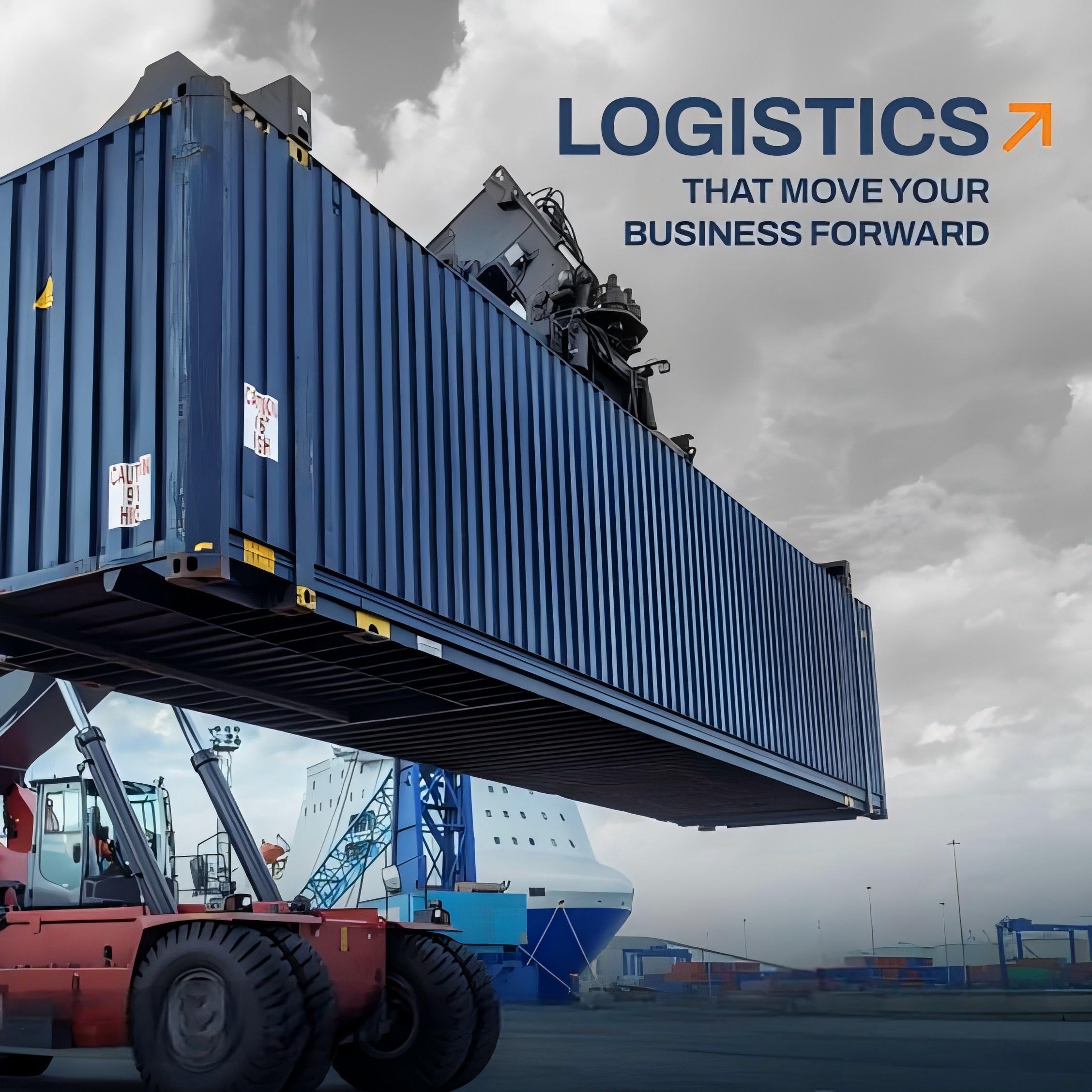 Flat rack container loaded with textile machinery at port