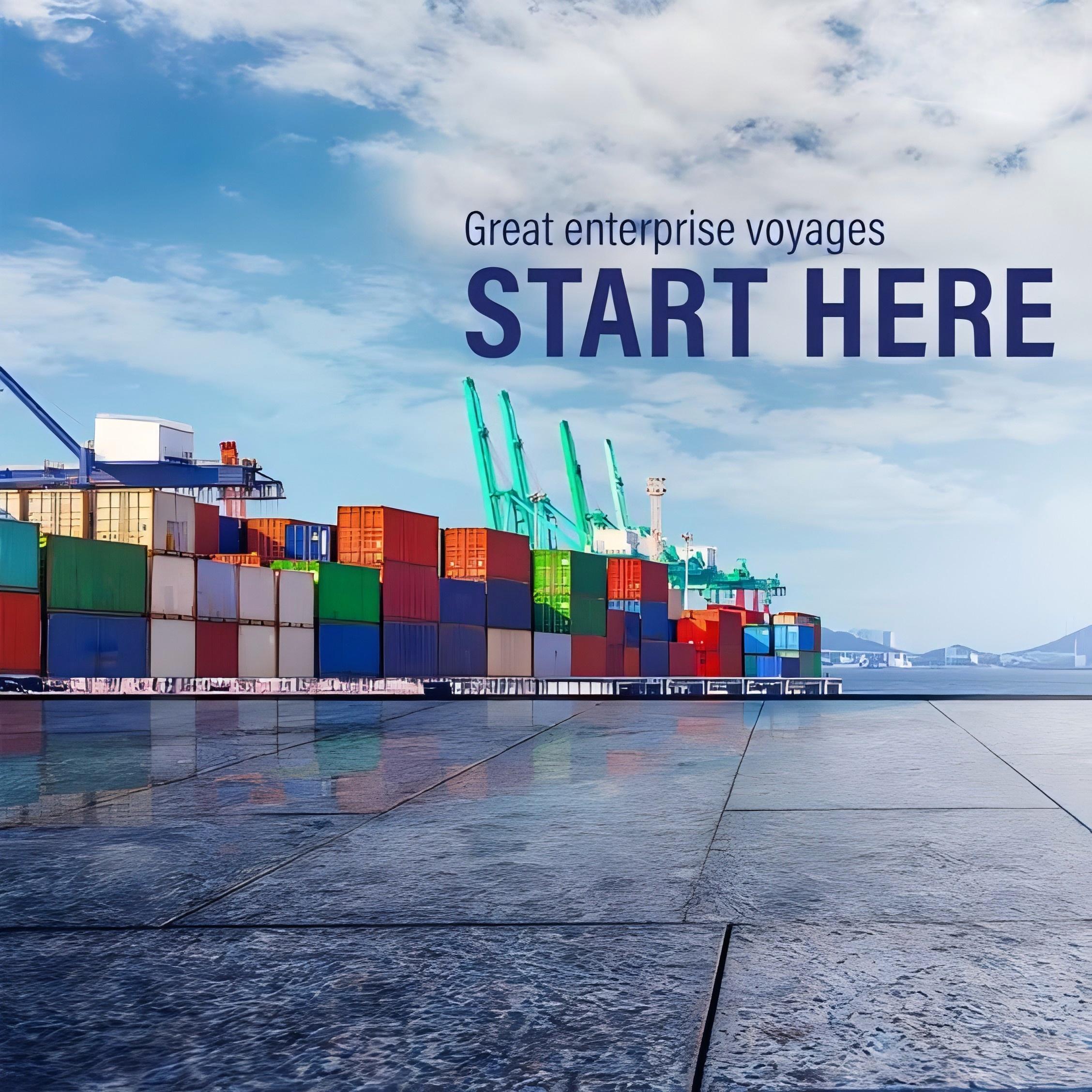 Cargo ship, airplane, and train representing multimodal transport